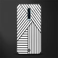 classic white black patten glass case for oppo reno 2f image