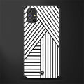 classic white black patten glass case for samsung galaxy m51 image