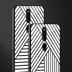 classic white black patten glass case for oppo f11 pro image-2