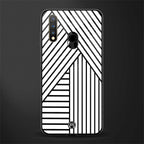 classic white black patten glass case for vivo u20 image