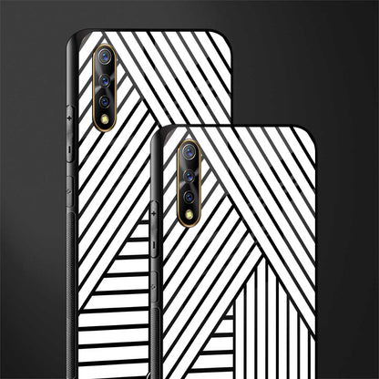 classic white black patten glass case for vivo z1x image-2