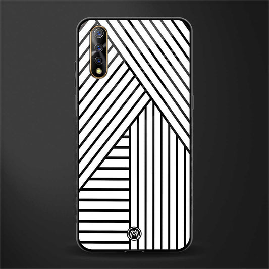 classic white black patten glass case for vivo z1x image