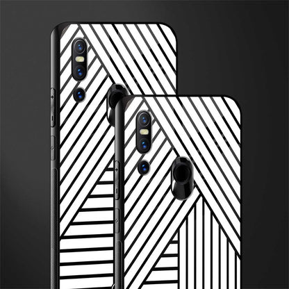 classic white black patten glass case for vivo v15 image-2