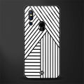 classic white black patten glass case for vivo v15 image