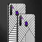 classic white black patten glass case for realme 5i image-2