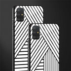 classic white black patten glass case for samsung galaxy a51 image-2