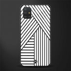 classic white black patten glass case for samsung galaxy a51 image