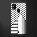 classic white black patten glass case for samsung galaxy f41 image