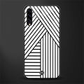 classic white black patten glass case for samsung galaxy a30s image