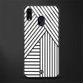 classic white black patten glass case for samsung galaxy m10s image