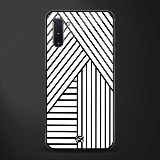 classic white black patten glass case for samsung galaxy note 10 image