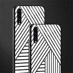 classic white black patten glass case for samsung galaxy a70s image-2