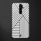 classic white black patten glass case for redmi note 8 pro image