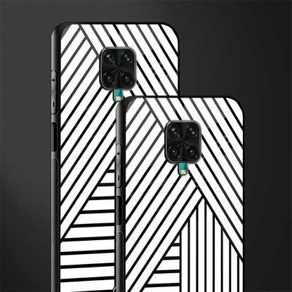 classic white black patten glass case for redmi note 9 pro max image-2