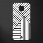classic white black patten glass case for redmi note 9 pro image