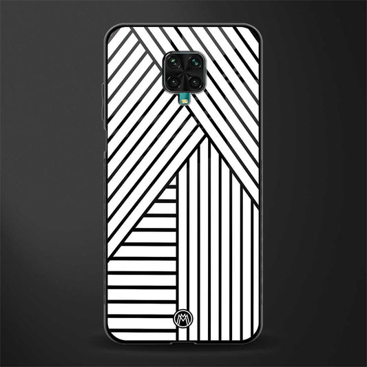 classic white black patten glass case for redmi note 9 pro max image