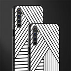 classic white black patten glass case for realme 6 pro image-2