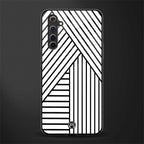 classic white black patten glass case for realme 6 pro image