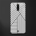classic white black patten glass case for redmi 8 image