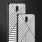classic white black patten glass case for redmi 8a image-2