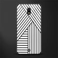 classic white black patten glass case for redmi 8a image