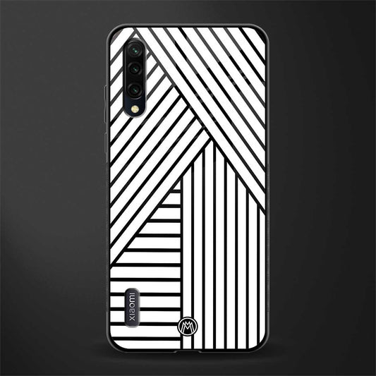 classic white black patten glass case for mi a3 redmi a3 image