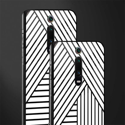 classic white black patten glass case for redmi k20 pro image-2