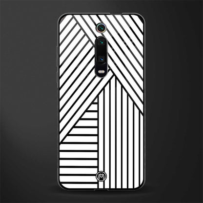classic white black patten glass case for redmi k20 image