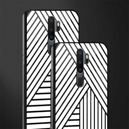 classic white black patten glass case for oppo a5 2020 image-2