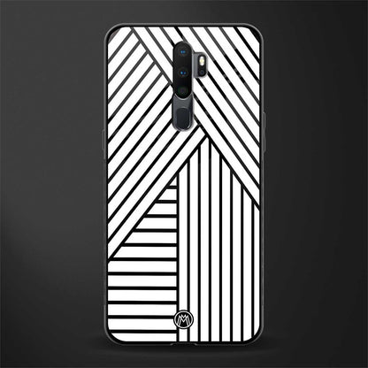 classic white black patten glass case for oppo a5 2020 image