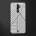 classic white black patten glass case for oppo a9 2020 image