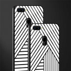 classic white black patten glass case for oppo a7 image-2