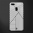 classic white black patten glass case for oppo a12 image