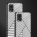 classic white black patten back phone cover | glass case for vivo y73