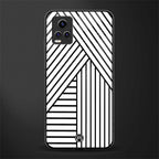 classic white black patten back phone cover | glass case for vivo y73