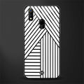 classic white black patten glass case for realme 3 pro image