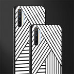 classic white black patten glass case for realme xt image-2