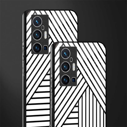 classic white black patten glass case for vivo x70 pro plus image-2