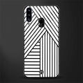 classic white black patten glass case for samsung galaxy a20s image