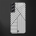 classic white black patten glass case for samsung galaxy s21 image