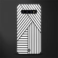 classic white black patten glass case for samsung galaxy s10 plus image