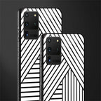 classic white black patten glass case for samsung galaxy s20 ultra image-2