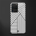classic white black patten glass case for samsung galaxy s20 ultra image