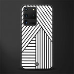 classic white black patten glass case for samsung galaxy s20 ultra image