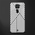 classic white black patten glass case for redmi note 9 image