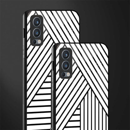 classic white black patten glass case for oneplus nord 2 5g image-2