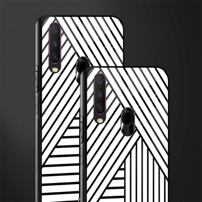 classic white black patten glass case for vivo y17 image-2
