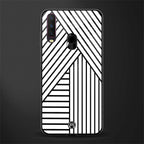 classic white black patten glass case for vivo y12 image