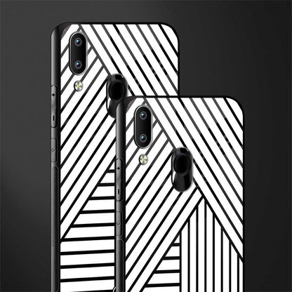 classic white black patten glass case for vivo y91 image-2