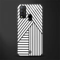 classic white black patten glass case for vivo y50 image